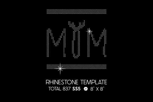 Christmas Mom Rhinestone Template Crafts