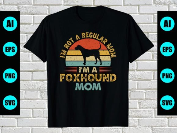 Foxhound Dog Mom Design: Graphics & Print Templates