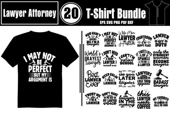 Funny Lawyer Bundle: Graphics for T-Shirt Designs