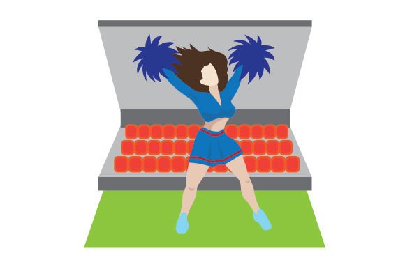 Mom Cheerleading on Grandstand