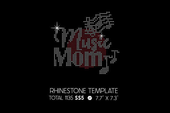 Music Mom Rhinestone Template Crafts