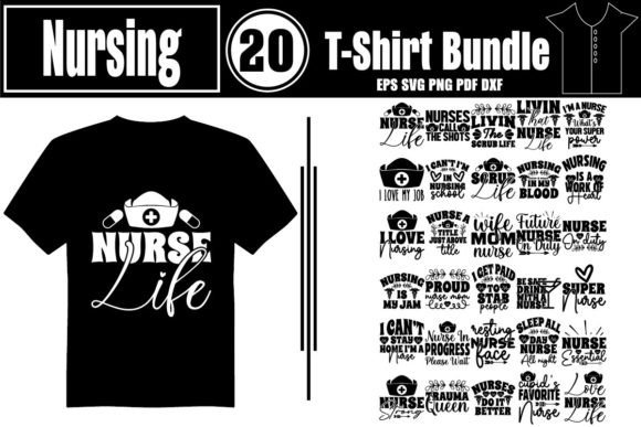Nursing T-Shirt Bundle: Graphics for T-Shirt Designs