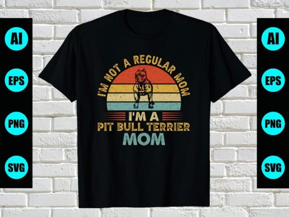 Pit Bull Dog Mom Graphics & Print Templates